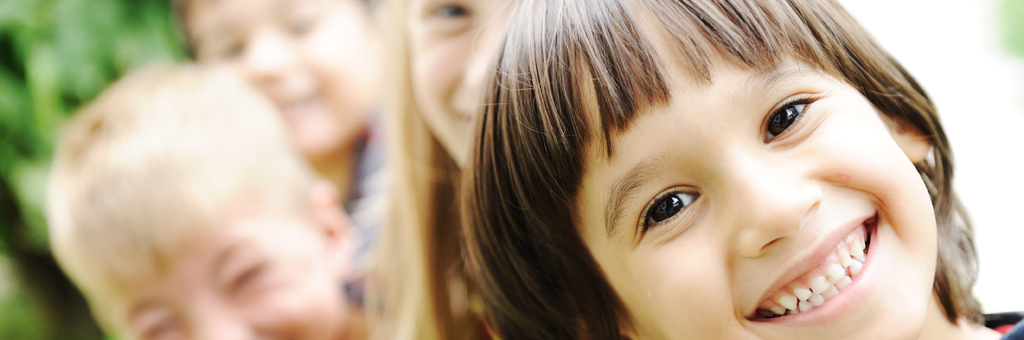 Smiling happy children